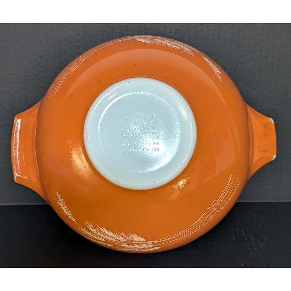 Vintage Pyrex Autumn Harvest Wheat Cinderella Mixing Bowls Set of Four